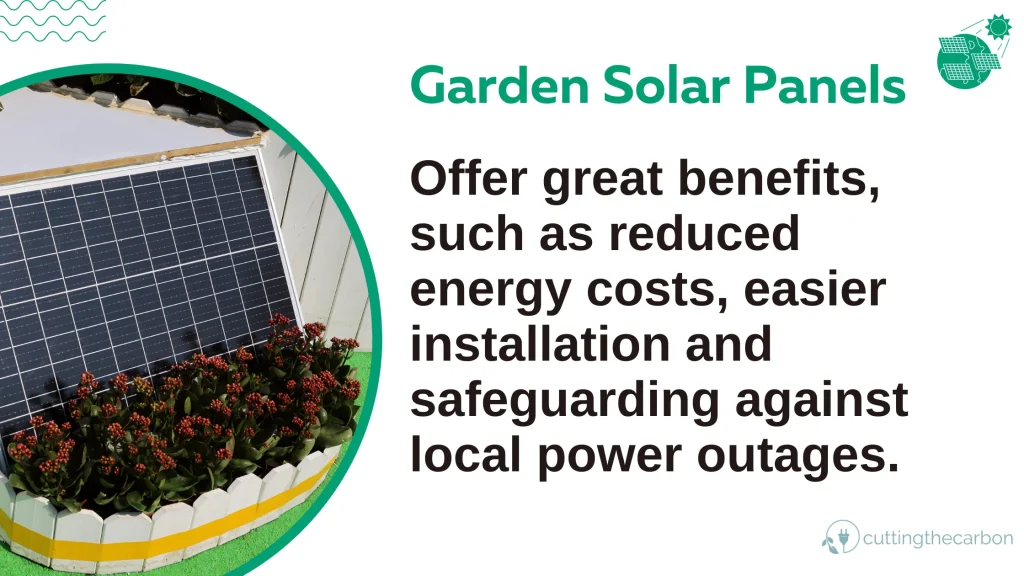 garden solar panels with battery