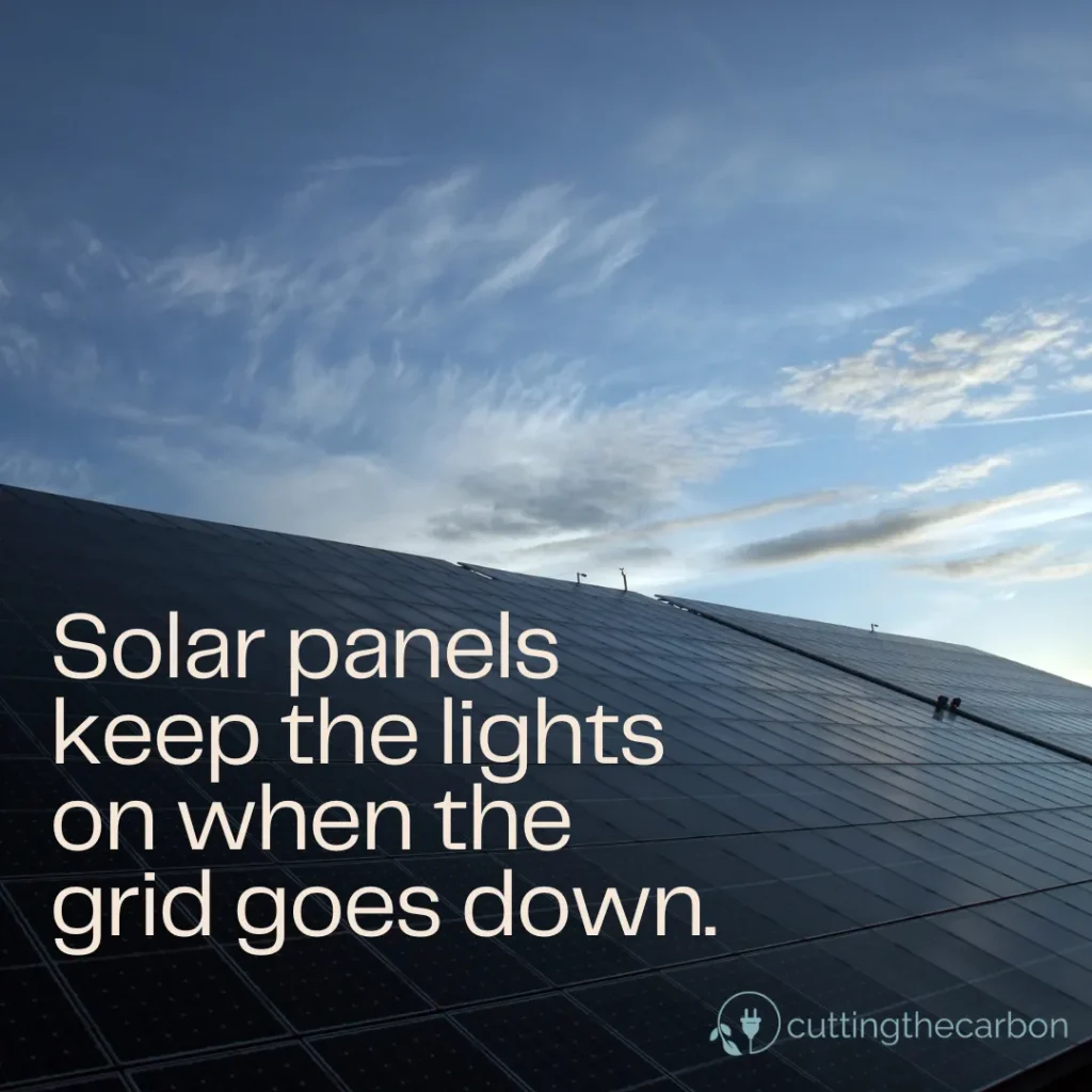 solar panels and the national grid