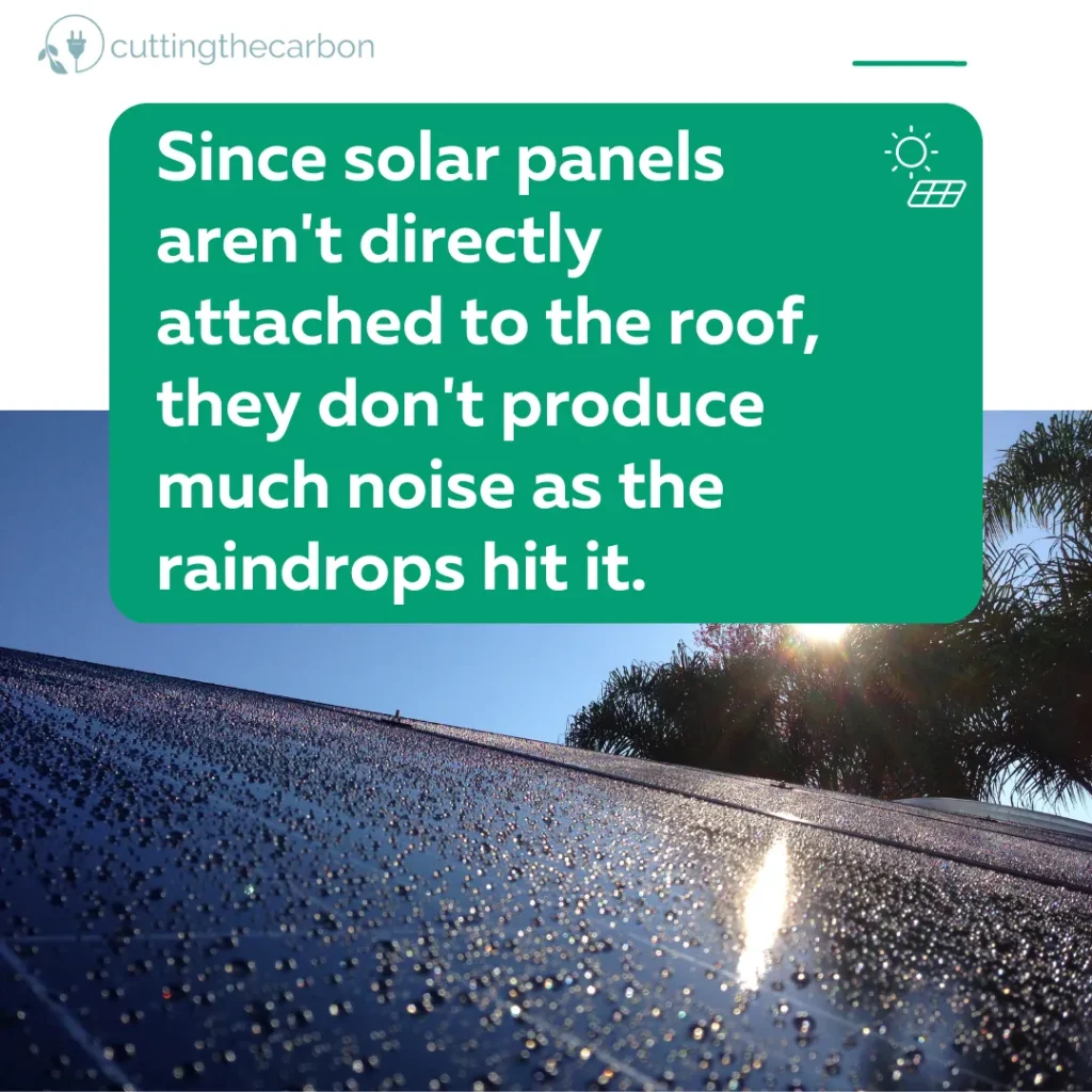 Solar panels and rain noise