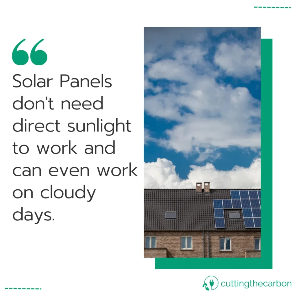 Do solar panels need direct sunlight?