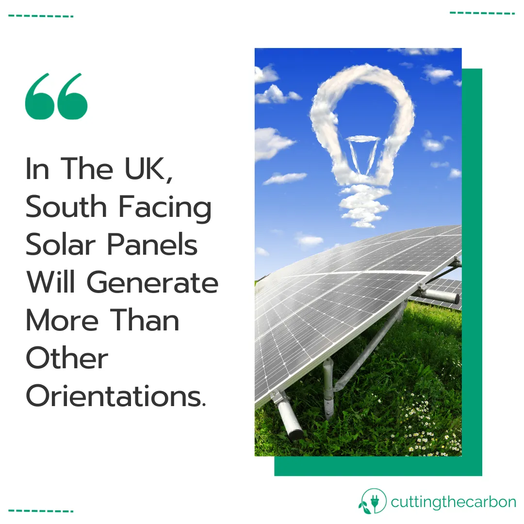 which way should solar panels face in the UK?